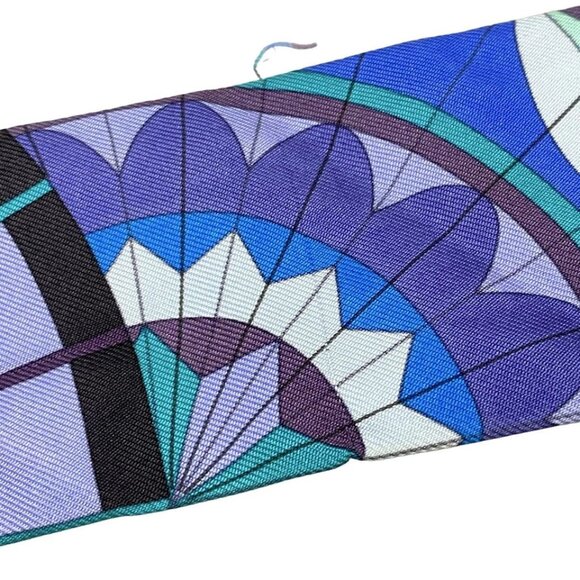 HERMES Twilly - Blue Light Green Multi Scarf 158-072225 - Picture 5 of 7